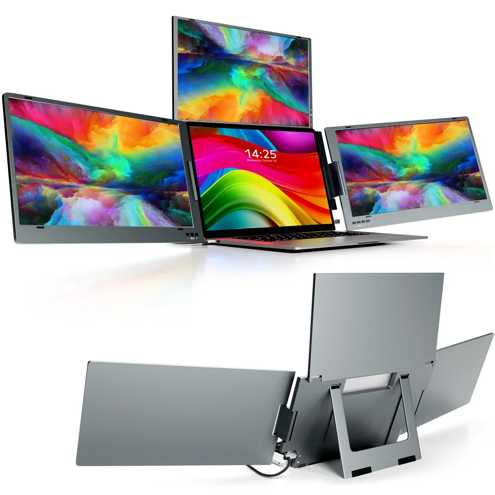 Triple Screen Laptop Monitor Foldable - Üçlü Ekran 14