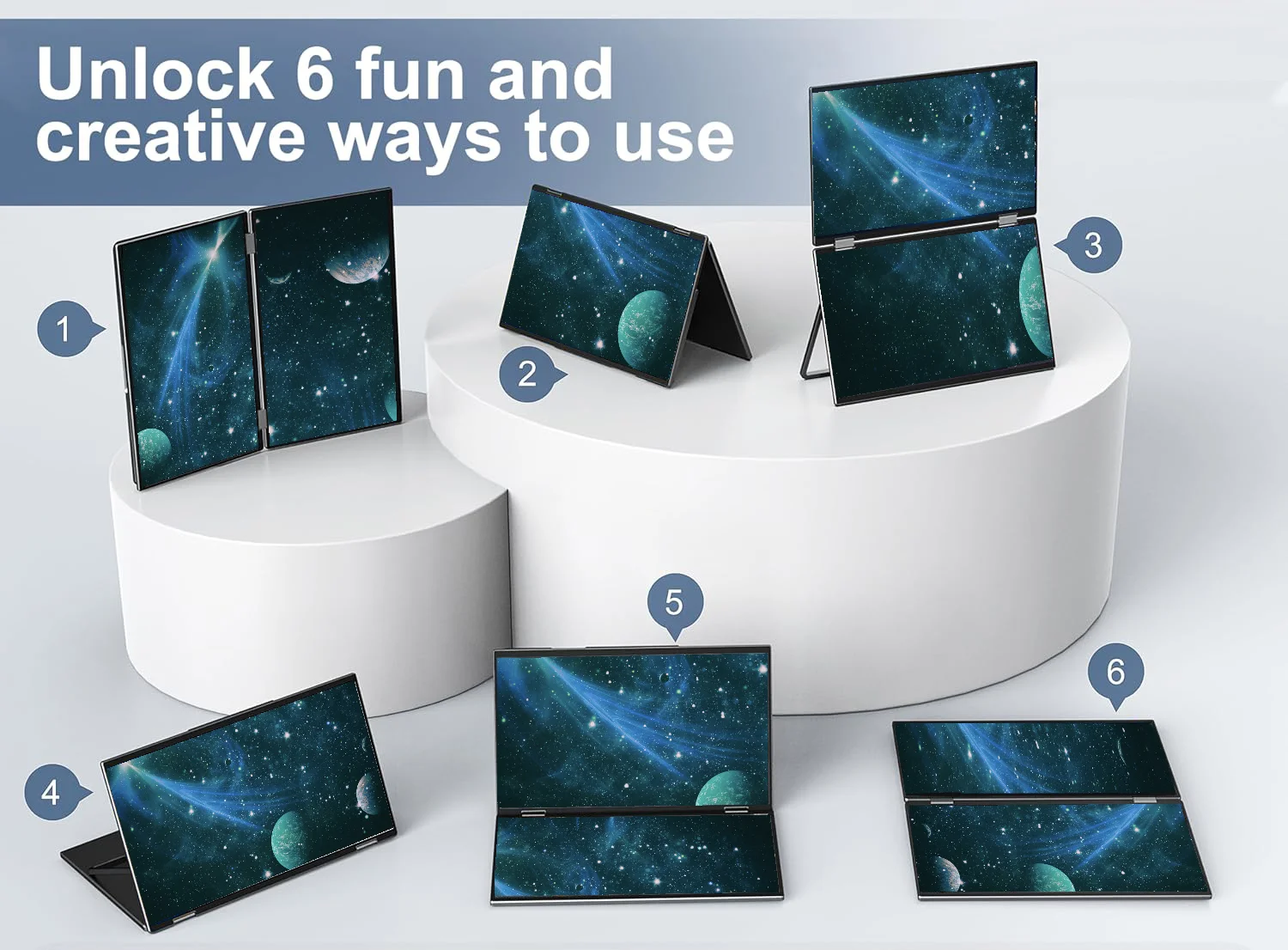 Triple Screen Laptop Monitor Foldable - 2026 15.6 İnç Taşınabilir Dizüstü Bilgisayar