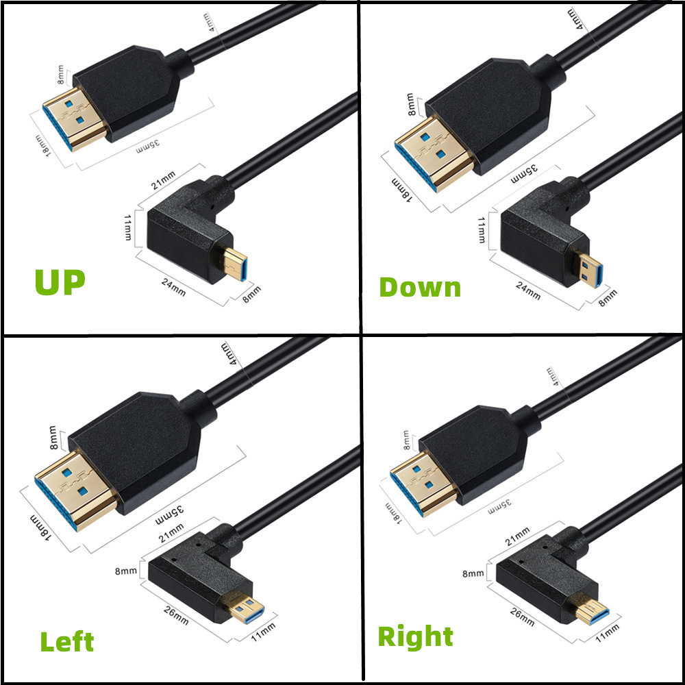 Mini Hdmi To Hdmi Cable Ultra Slim - OD4.0mm İnce/Ultra İnce Mikro Mini HDMI