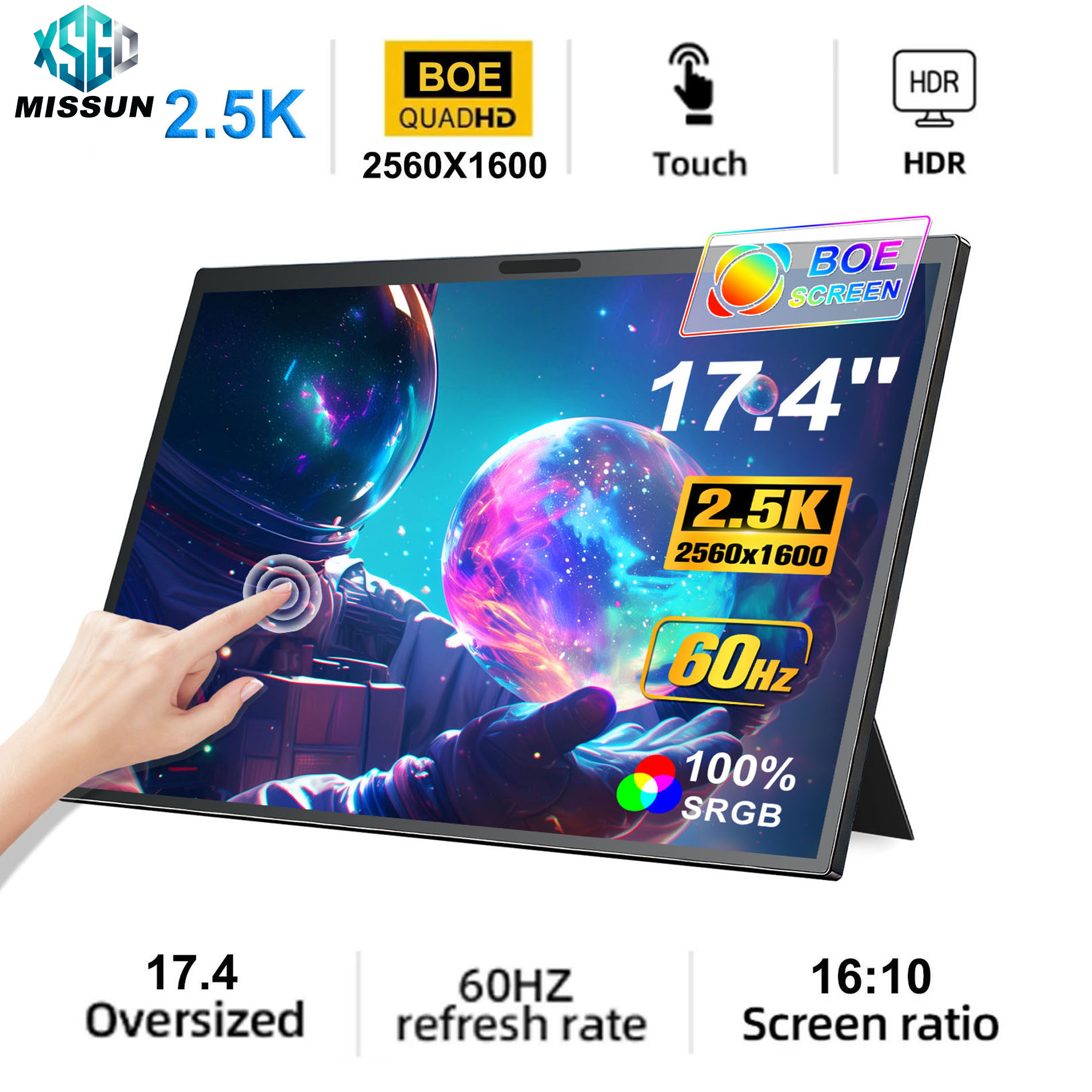 Portable Monitor 15.6 Inch 1080P Type C - MISSUN 14/15.6/17.3 İnç 1080P Mini İkinci