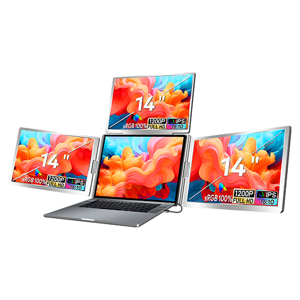 Dual Screen Portable Monitor Extender - 14 inç Dörtlü Dizüstü Bilgisayar Ekran