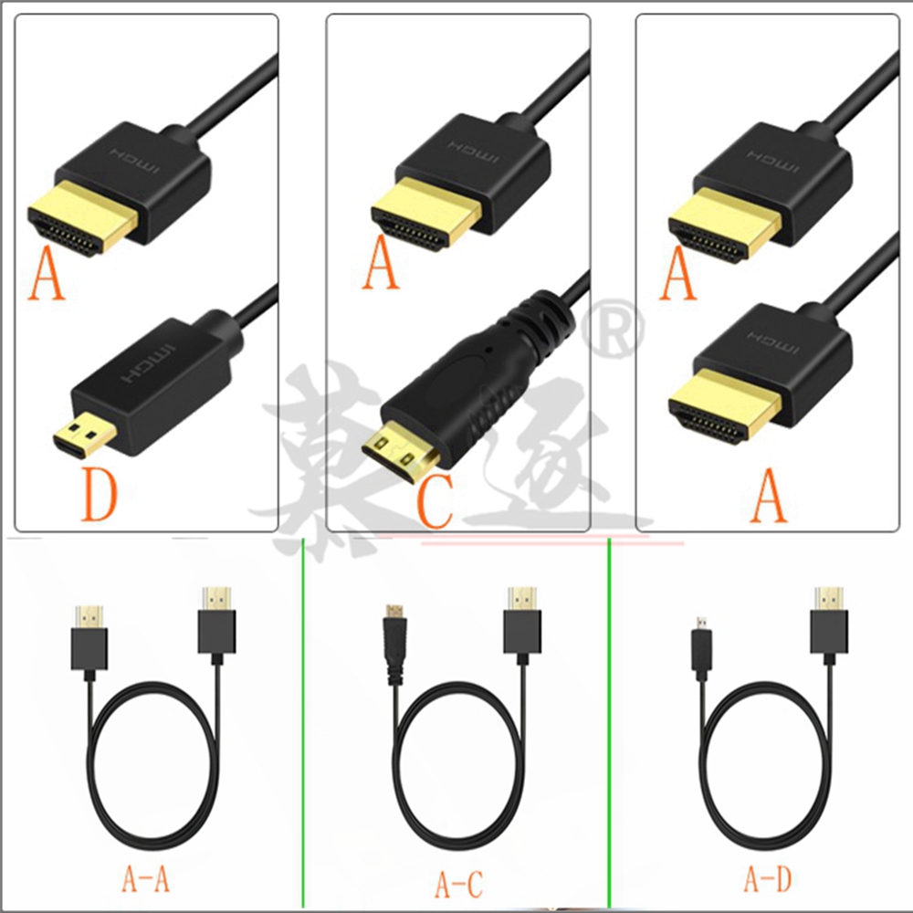 Mini Hdmi To Hdmi Cable Ultra Slim - Ultra ince ince hdmicable erkek Mini