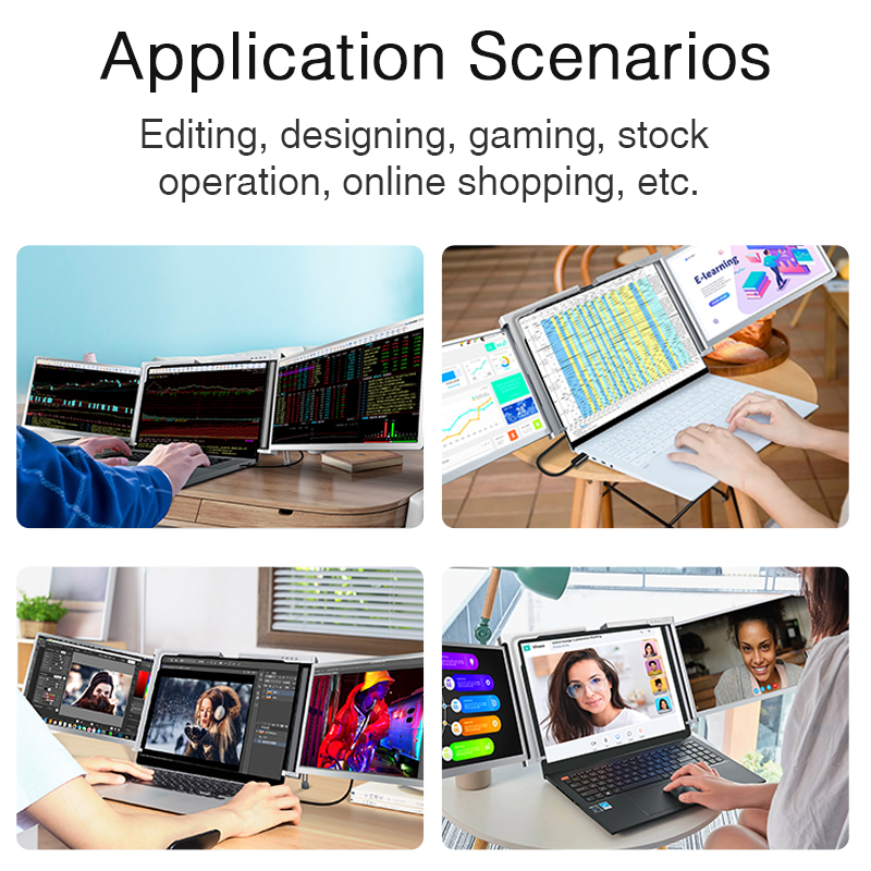 14-17 inç Dizüstü Bilgisayarla - Dual Screen Portable Monitor Extender incelemesi ve fiyatı