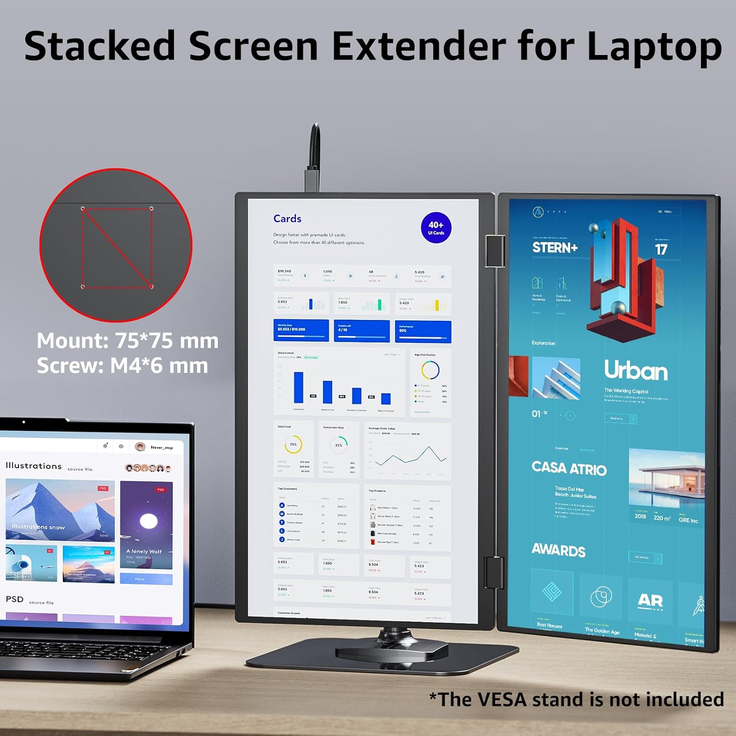 AHXJKA Çift Taşınabilir Monitö - Dual Screen Portable Monitor Extender incelemesi ve fiyatı