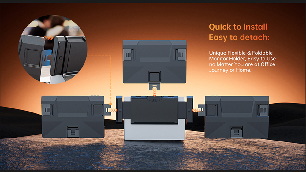 13-14 İnç PC Çift Ekran LCD Bi - Triple Screen Laptop Monitor Foldable incelemesi ve fiyatı