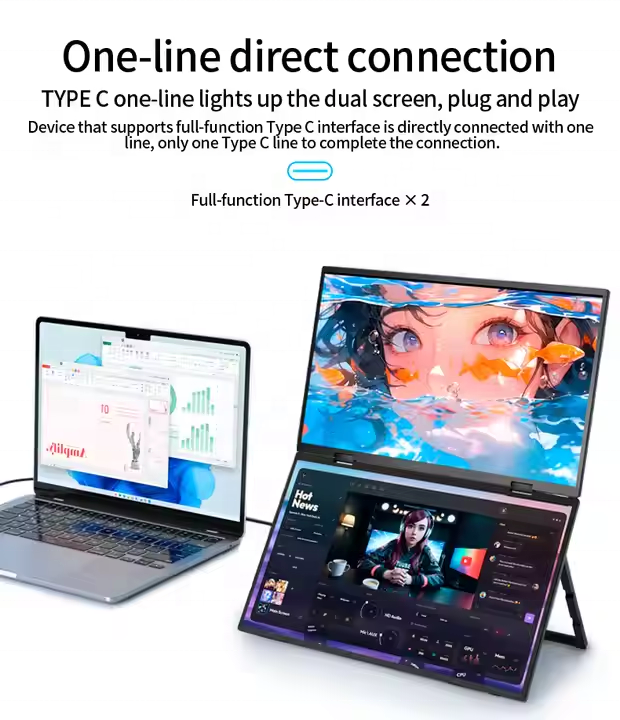 7 Günlük Teslimat 18.5 İnç LCD - Triple Screen Laptop Monitor Foldable incelemesi ve fiyatı