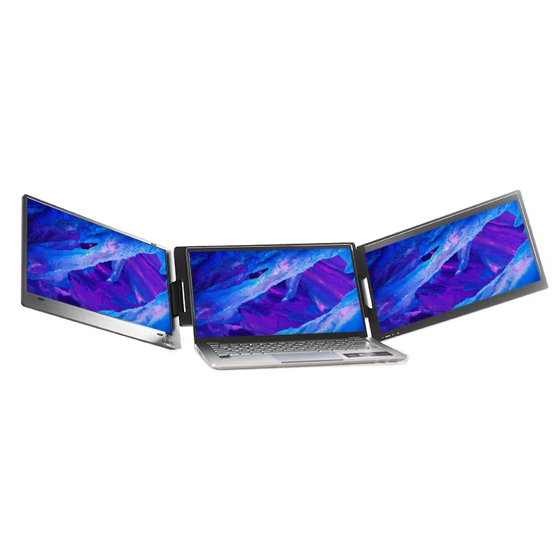 14 Çift Üçlü Taşınabilir Geniş - Triple Screen Laptop Monitor Foldable incelemesi ve fiyatı
